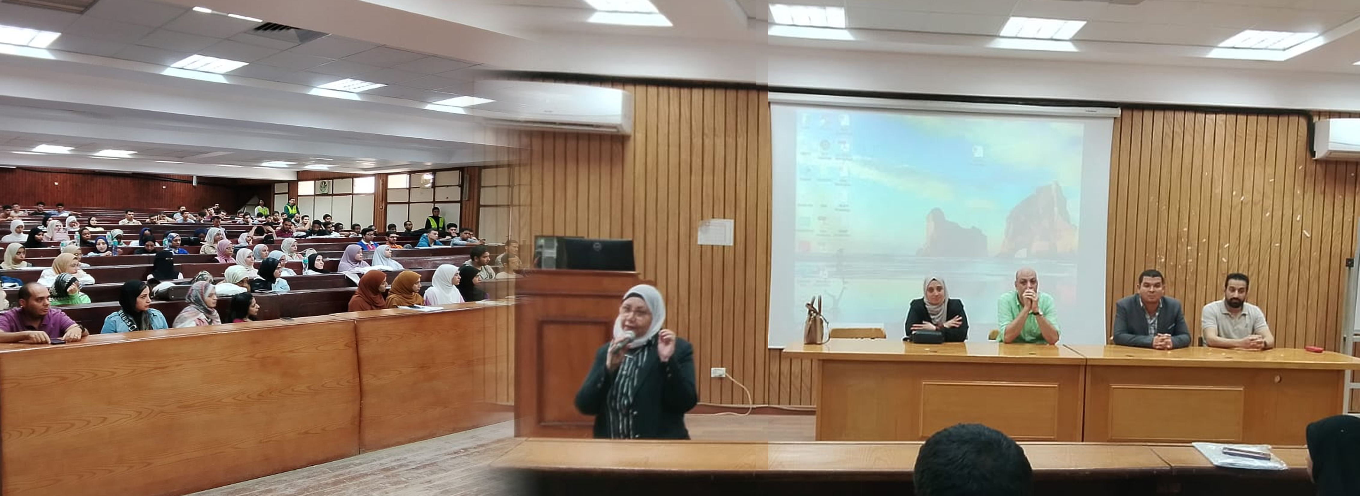 The Volunteer House, in cooperation with the General Administration of Environmental Projects at the Community Service and Environmental Development Sector of Mansoura University, organized an awareness seminar titled “Don’t Try” to combat addiction, held